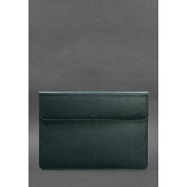 Придбати - Шкіряний чохол-конверт на магнітах для MacBook 14 Зелений, image , характеристики, відгуки