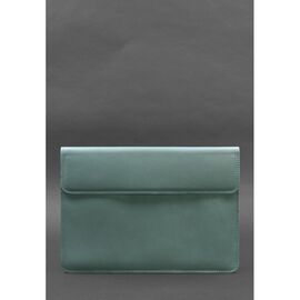 Купить - Шкіряний чохол-конверт на магнітах для MacBook 14 Бірюзовий, фото , характеристики, отзывы