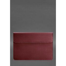 Купить - Шкіряний чохол-конверт на магнітах для MacBook 14 Бордовий Crazy Horse, фото , характеристики, отзывы