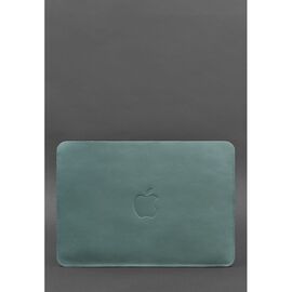 Придбати - Чохол із натуральної шкіридля MacBook 13 дюйм Бірюзовий, image , характеристики, відгуки