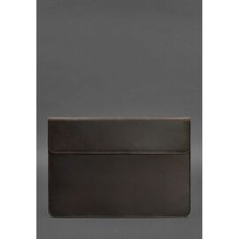 Купить - Кожаный чехол-конверт на магнитах для MacBook (макбук) Air/Pro 13'' Темно-коричневый, фото , характеристики, отзывы