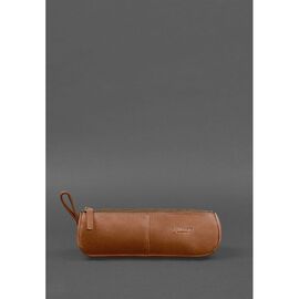 Купить - Кожаный пенал-несессер (футляр для очков) 4.0 Светло-коричневый Crazy Horse, фото , характеристики, отзывы