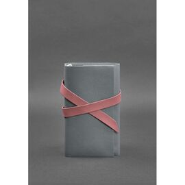 Купить - Женский кожаный блокнот (Софт-бук) 1.0 Серый с розовым, фото , характеристики, отзывы