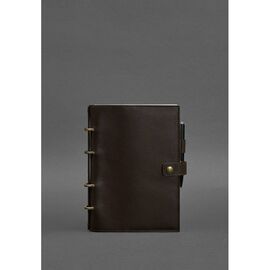 Кожаный блокнот с датированным блоком (Софт-бук) 9.1 темно-коричневый, фото 