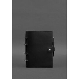 Кожаный блокнот с датированным блоком (Софт-бук) 9.1 черный, фото 