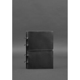 Купить - Кожаный блокнот на кольцах (софт-бук А4) 9.0 в мягкой черной обложке, фото , характеристики, отзывы