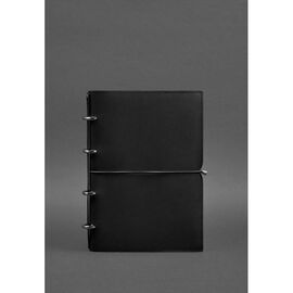 Купить - Кожаный блокнот А4 на кольцах (софт-бук) 9.0 в мягкой обложке черный краст, фото , характеристики, отзывы