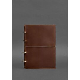 Купить - Кожаный блокнот А4 на кольцах (софт-бук) 9.0 в мягкой светло-коричневой обложке, фото , характеристики, отзывы