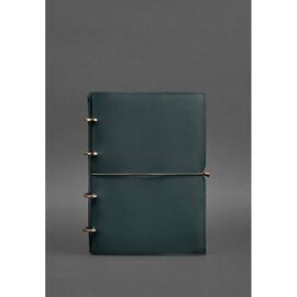 Купить - Кожаный блокнот А4 на кольцах (софт-бук) 9.0 в мягкой обложке зеленый Краст, фото , характеристики, отзывы