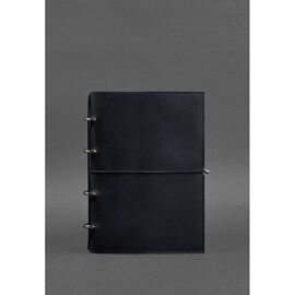 Купить - Кожаный блокнот А4 на кольцах (софт-бук) 9.0 в мягкой обложке синий Crazy Horse, фото , характеристики, отзывы