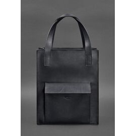 Придбати Шкіряна жіноча сумка шоппер Бэтси з кишенею синя Краст, image , характеристики, відгуки