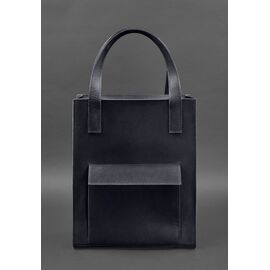 Купить Кожаная женская сумка шоппер Бэтси с карманом синяя, фото , характеристики, отзывы