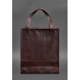 Придбати Шкіряна жіноча сумка шоппер Бетсі бордова краст, image , характеристики, відгуки