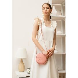 Купить Кожаная круглая женская сумка Бон-Бон розовая, фото , характеристики, отзывы