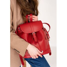Купити Шкіряний жіночий рюкзак Олсен червоний, image , характеристики, відгуки