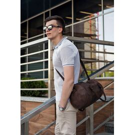 Купить Мужская дорожная сумка с кожи коричневая Harper, фото , характеристики, отзывы