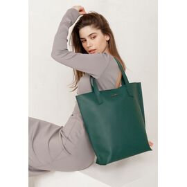 Купити Шкіряна жіноча сумка шоппер D.D. зелена, image , характеристики, відгуки