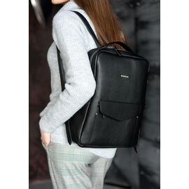 Придбати Шкіряний жіночий міський рюкзак на блискавці Cooper чорний, image , характеристики, відгуки
