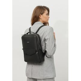 Купить Кожаный женский городской рюкзак на молнии Cooper черный флотар, фото , характеристики, отзывы