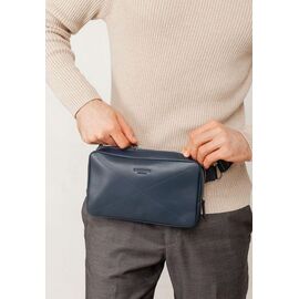 Придбати Шкіряна поясна сумка Dropbag Maxi темно-синя, image , характеристики, відгуки
