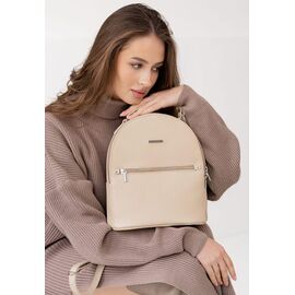 Придбати Шкіряний жіночий міні-рюкзак Kylie світло-бежевий, image , характеристики, відгуки