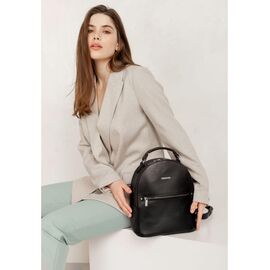 Придбати Шкіряний жіночий міні-рюкзак Kylie чорний краст, image , характеристики, відгуки