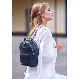 Придбати Шкіряний жіночий Міні-рюкзак Kylie Синій, image , характеристики, відгуки