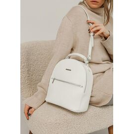 Придбати Шкіряний жіночий міні-рюкзак Kylie білий, image , характеристики, відгуки
