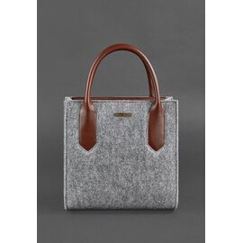 Придбати Фетрова жіноча сумка-кроссбоді Blackwood з шкіряними коричневими вставками, image , характеристики, відгуки