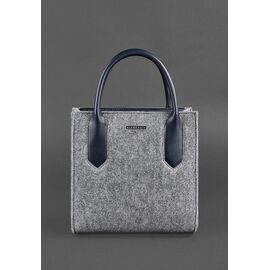 Придбати Фетрова жіноча сумка-кроссбоді Blackwood з шкіряними синіми вставками, image , характеристики, відгуки