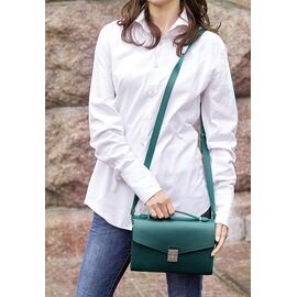 Придбати Жіноча шкіряна сумка-кроссбоді Lola зелена, image , характеристики, відгуки