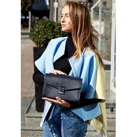 Придбати Жіноча шкіряна сумка-кроссбоді Lola темно-синя, image , характеристики, відгуки