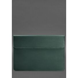 Купити Шкіряний чохол-конверт на магнітах для MacBook 15 дюйм Зелений Crazy Horse, image , характеристики, відгуки