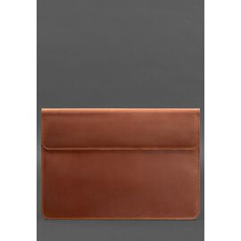 Купити Шкіряний чохол-конверт на магнітах для MacBook 15 дюйм Світло-коричневий Crazy Horse, image , характеристики, відгуки