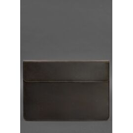 Купити Шкіряний чохол-конверт на магнітах для MacBook Pro 15-16 '' Темно-коричневий, image , характеристики, відгуки