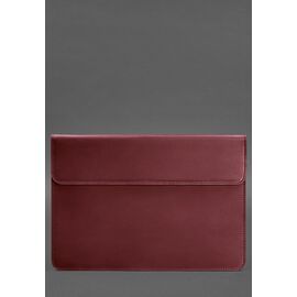 Купить Кожаный чехол-конверт на магнитах для MacBook Pro (макбук) 15-16'' Бордовый Crazy Horse, фото , характеристики, отзывы