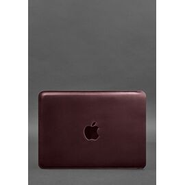 Купить Кожаный чехол для MacBook Pro (макбук) 14'' Бордовый, фото , характеристики, отзывы