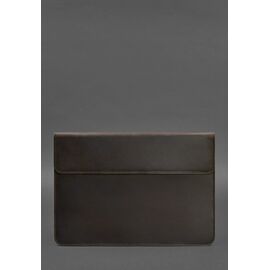 Купити Шкіряний чохол-конверт на магнітах для MacBook 14 Темно-коричневий Crazy Horse, image , характеристики, відгуки