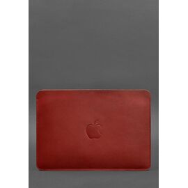 Придбати Чохол із натуральної шкіри для MacBook 13 дюйм Червоний, image , характеристики, відгуки