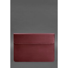 Купить Кожаный чехол-конверт на магнитах для MacBook (макбук) Air/Pro 13'' Бордовый Crazy Horse, фото , характеристики, отзывы