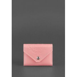 Придбати Жіночий шкіряний кард-кейс 3.0 (Гармошка) Рожевий з мандалою, image , характеристики, відгуки