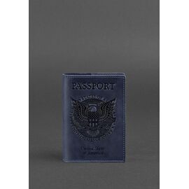 Придбати Шкіряна обкладинка для паспорта з американським гербом синя, image , характеристики, відгуки