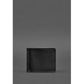 Придбати Чоловіче шкіряне портмоне чорне Краст 1.0 затиск для грошей, image , характеристики, відгуки
