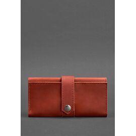 Купить Кожаный женский кошелек с застежкой красный 3.0, фото , характеристики, отзывы