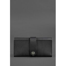 Купить Кожаный женский кошелек с застежкой черный 1.0, фото , характеристики, отзывы