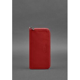 Купить Кожаное портмоне на молнии 6.1 красное, фото , характеристики, отзывы