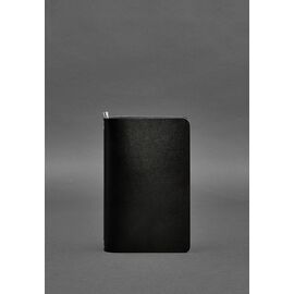 Купить Угольно-черный кожаный блокнот (софт-бук) 8.0 на резинке, фото , характеристики, отзывы