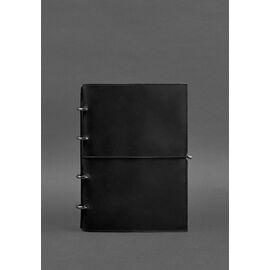 Купить Кожаный блокнот на кольцах (софт-бук А4) 9.0 в мягкой черной обложке, фото , характеристики, отзывы