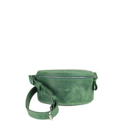 Купить Кожаная поясная сумка зеленая винтажная, фото , характеристики, отзывы