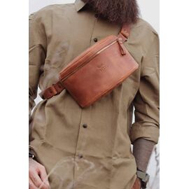 Купить Кожаная поясная сумка светло-коричневая винтажная, фото , характеристики, отзывы